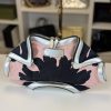 Pochette Alexander McQueen De Manta in Satin Rosa e Nero