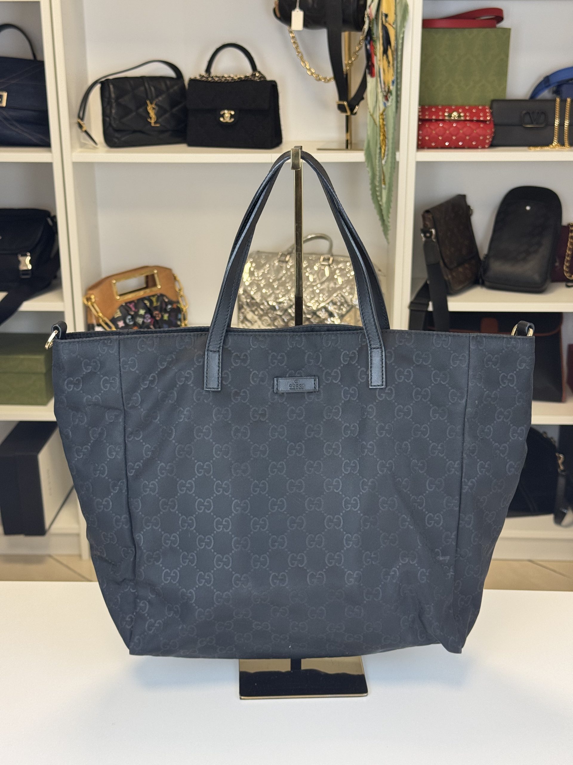 Borsa Tote Gucci in Nylon Nero GG