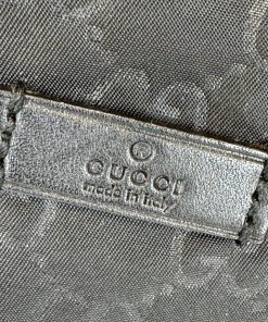 Borsa Tote Gucci in Nylon Nero GG - immagine 8