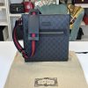 Borsa Gucci a Tracolla GG in tela Supreme e Pelle Nera