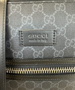Alternative view of Borsa Gucci a Tracolla GG in tela Supreme e Pelle Nera