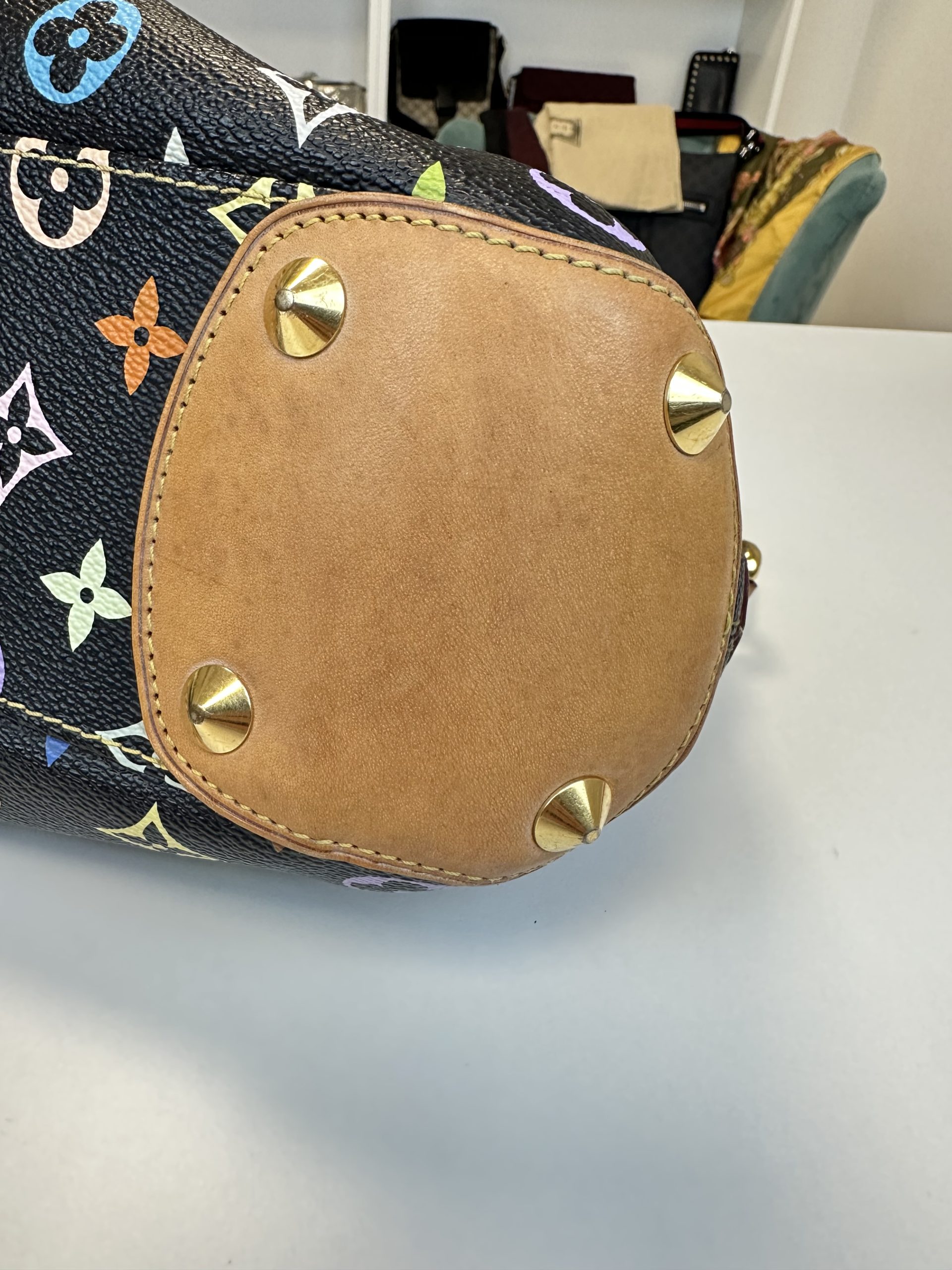 Borsa Louis Vuitton Judy Murakami Tela Monogram Multicolore Base Nera - immagine 14