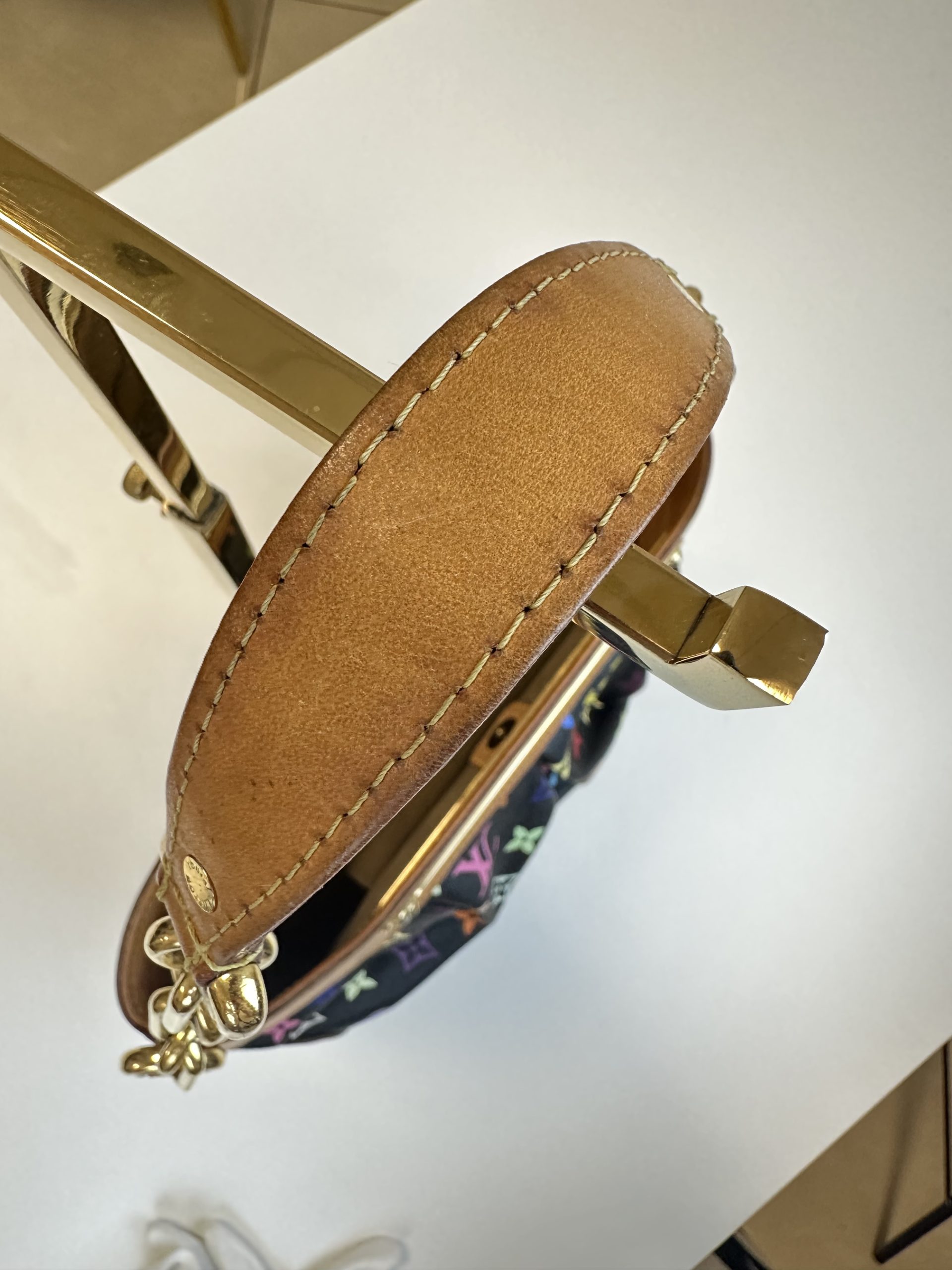 Borsa Louis Vuitton Judy Murakami Tela Monogram Multicolore Base Nera - immagine 11