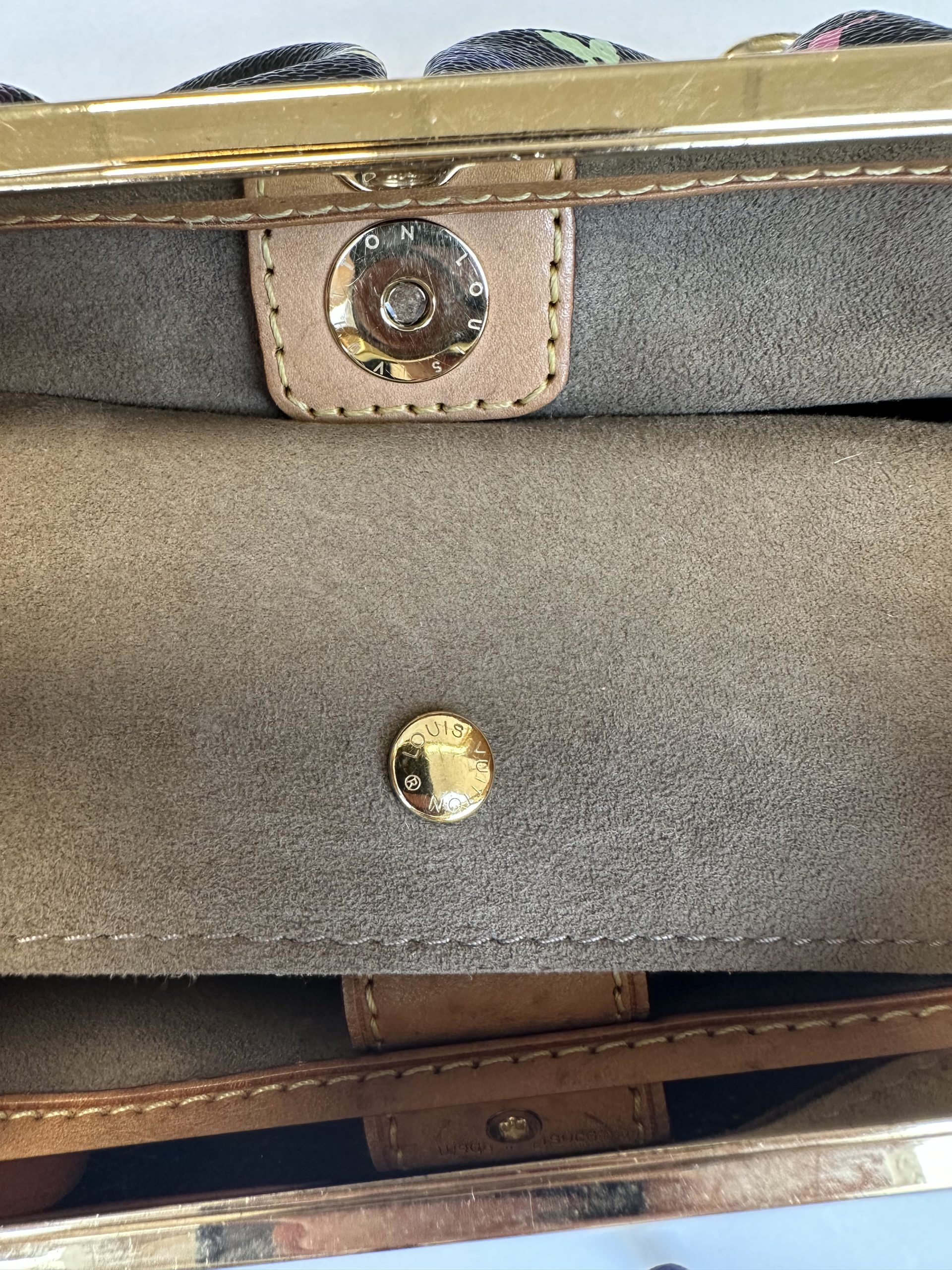 Borsa Louis Vuitton Judy Murakami Tela Monogram Multicolore Base Nera - immagine 8