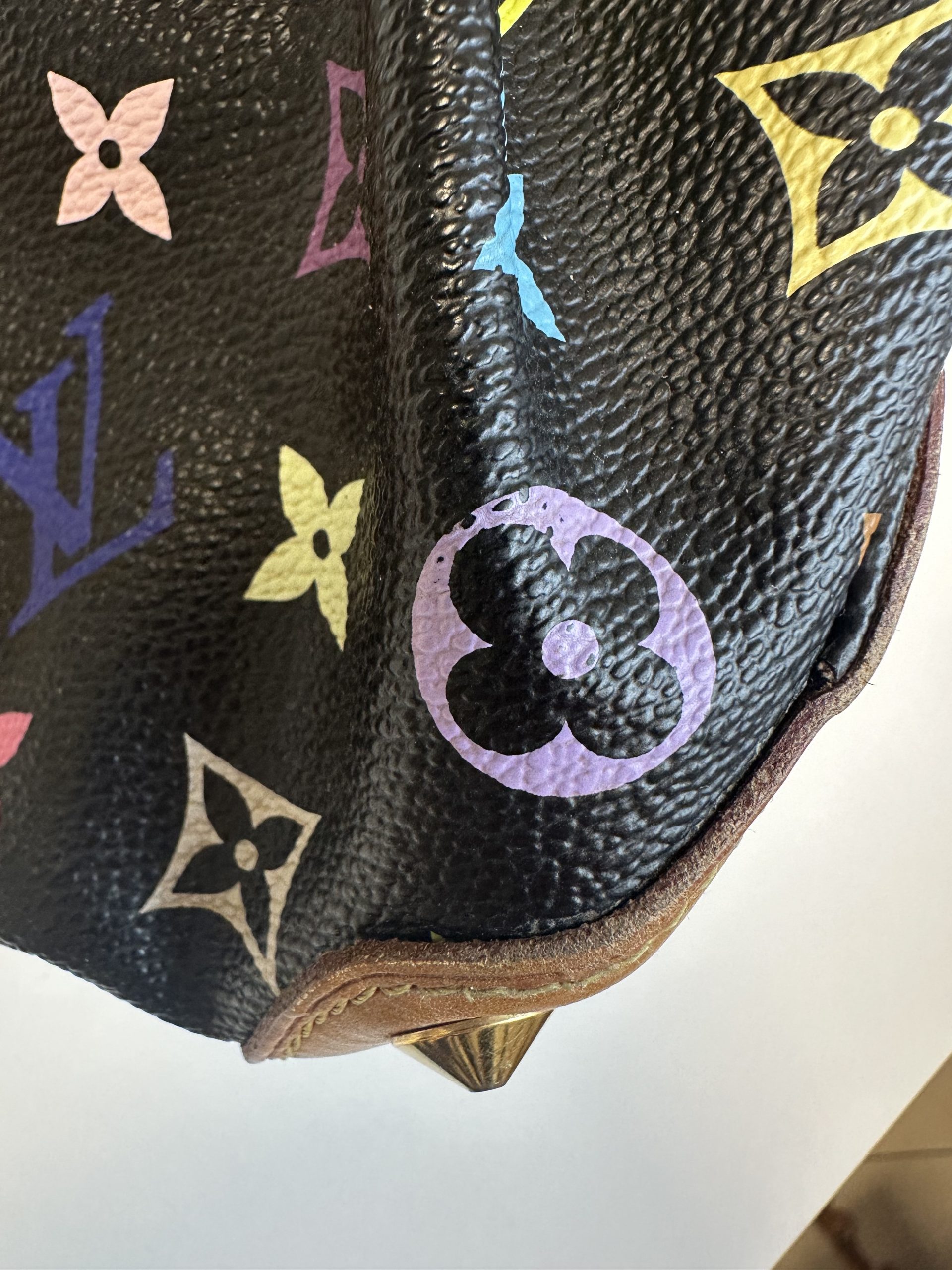 Borsa Louis Vuitton Judy Murakami Tela Monogram Multicolore Base Nera - immagine 5