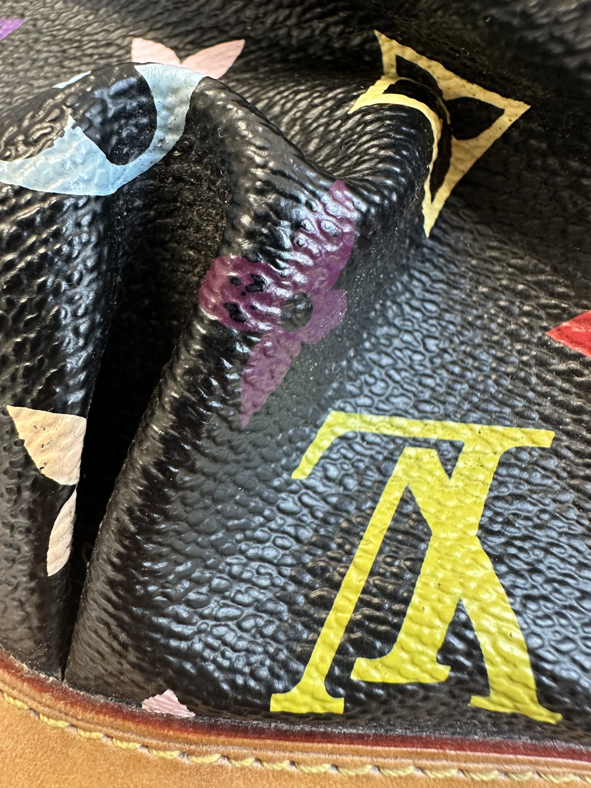 Borsa Louis Vuitton Judy Murakami Tela Monogram Multicolore Base Nera - immagine 4