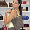 Borsa Gucci Tote a Spalla in Tela Supreme Marrone