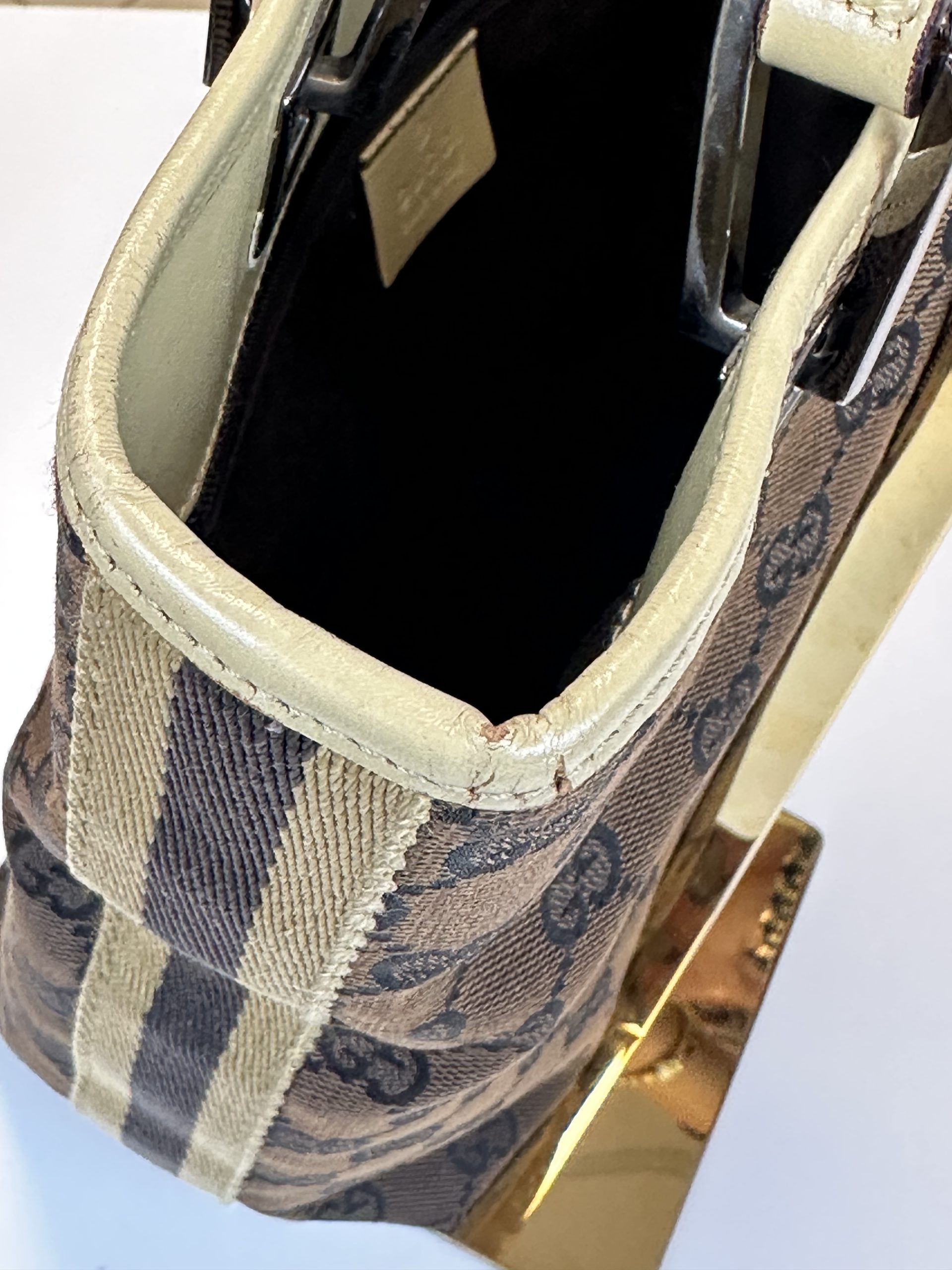 Borsa Gucci Tote a Spalla in Tela Supreme Marrone - immagine 5