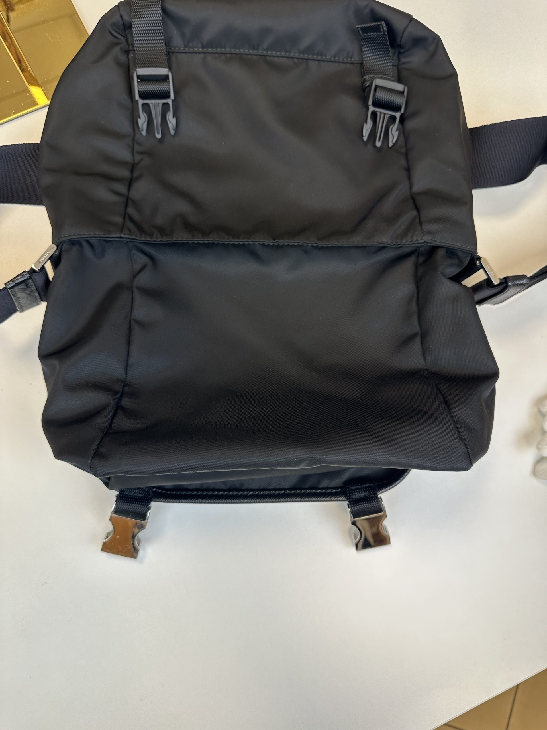 Borsa Prada a Tracolla in Re-Nylon e Pelle Saffiano Nera - immagine 14