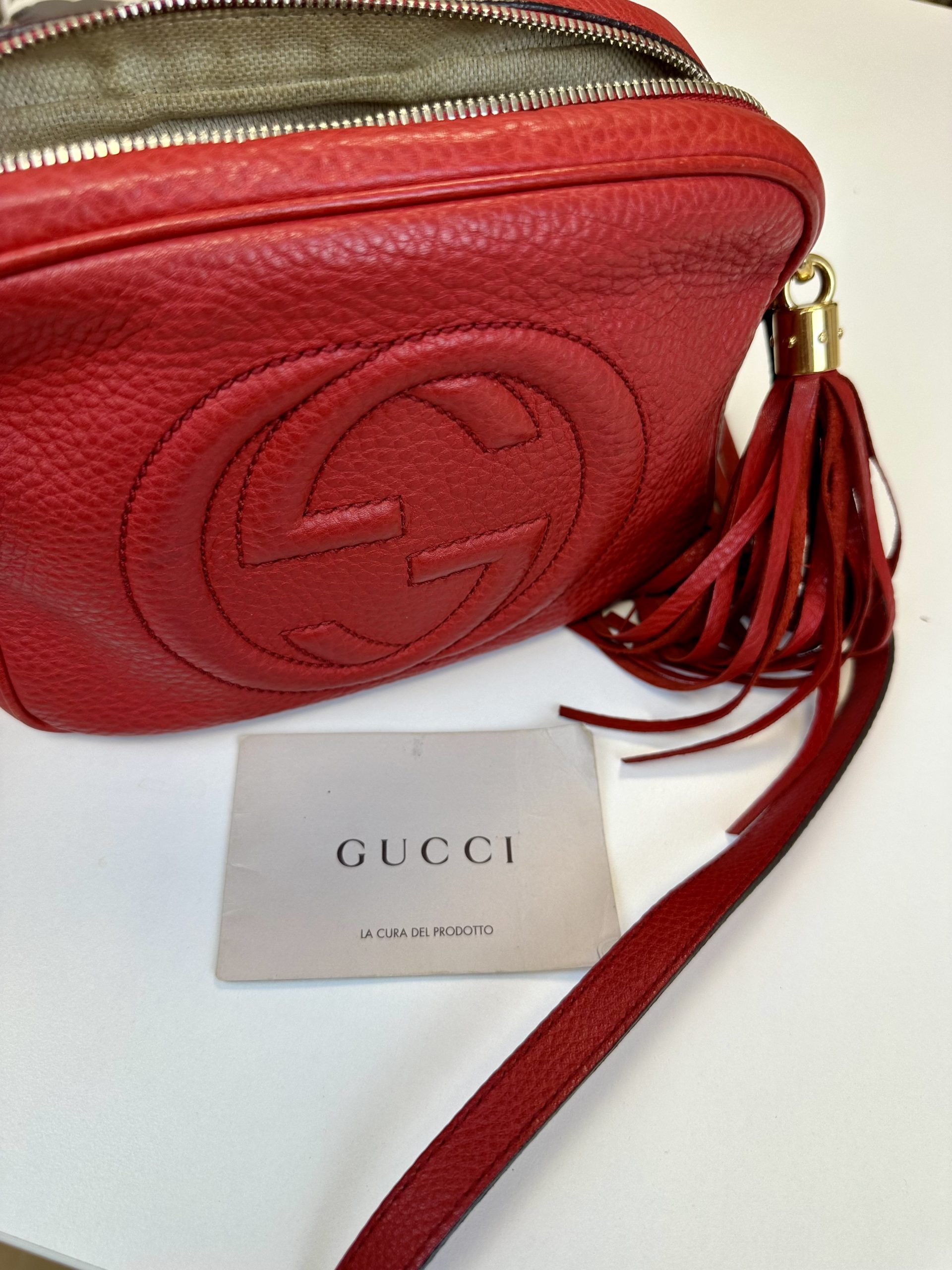 Borsa Gucci Soho in Pelle Rossa - immagine 14