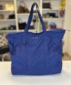 Borsa Tote Gucci Pieghevole in Nylon Blu