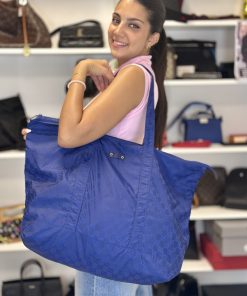 Alternative view of Borsa Tote Gucci Pieghevole in Nylon Blu