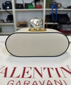 Mini Borsa Valentino a Secchiello VLogo Signature In Nappa color Light Ivory - immagine 3