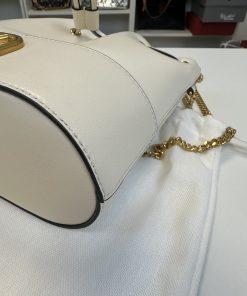 Mini Borsa Valentino a Secchiello VLogo Signature In Nappa color Light Ivory - immagine 4