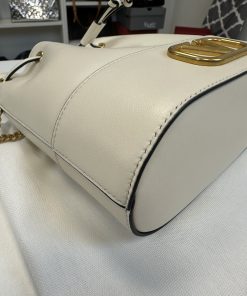 Mini Borsa Valentino a Secchiello VLogo Signature In Nappa color Light Ivory - immagine 5