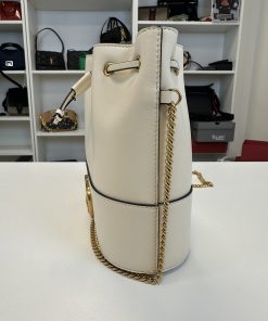 Mini Borsa Valentino a Secchiello VLogo Signature In Nappa color Light Ivory - immagine 8
