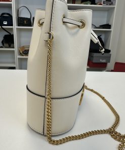 Mini Borsa Valentino a Secchiello VLogo Signature In Nappa color Light Ivory - immagine 9