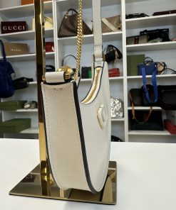 Mini Borsa Valentino Hobo VLogo Signature In Vitello Granato color Light Ivory - immagine 8