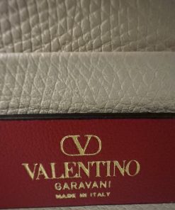 Mini Borsa Valentino Hobo VLogo Signature In Vitello Granato color Light Ivory - immagine 4
