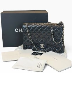 Borsa Chanel Maxi Jumbo Timeless in Pelle Nera