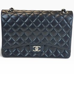 Borsa Chanel Maxi Jumbo Timeless in Pelle Nera - immagine 2