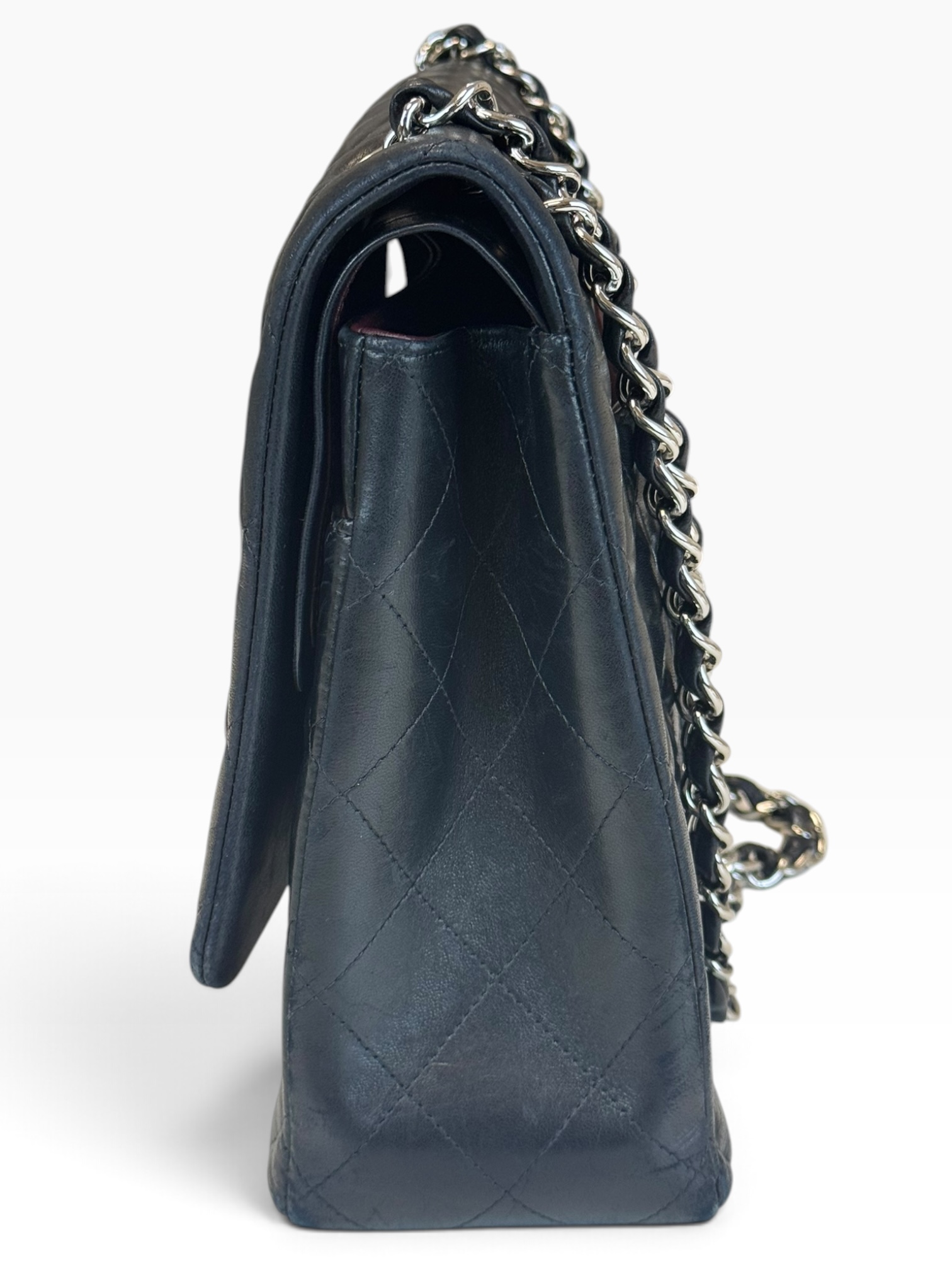 Borsa Chanel Maxi Jumbo Timeless in Pelle Nera - immagine 20