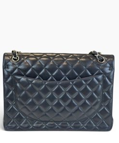 Borsa Chanel Maxi Jumbo Timeless in Pelle Nera - immagine 19