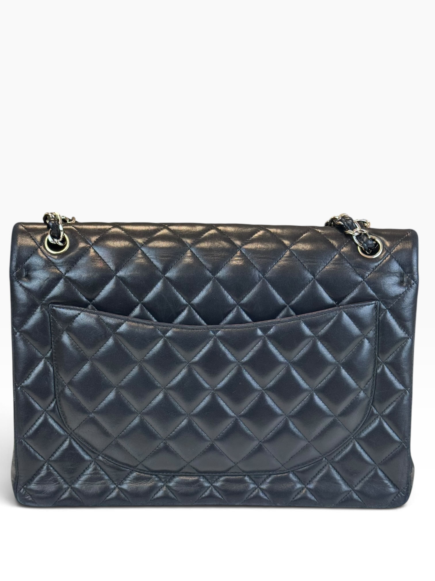 Borsa Chanel Maxi Jumbo Timeless in Pelle Nera - immagine 19