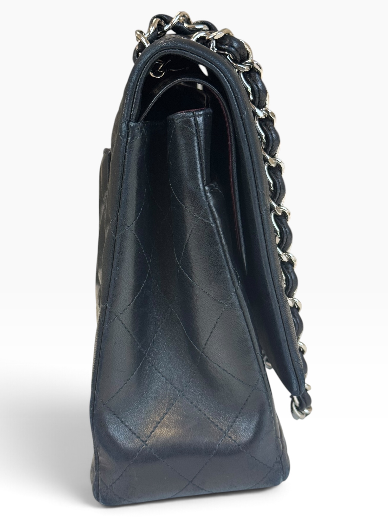 Borsa Chanel Maxi Jumbo Timeless in Pelle Nera - immagine 18