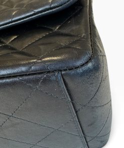 Borsa Chanel Maxi Jumbo Timeless in Pelle Nera - immagine 7