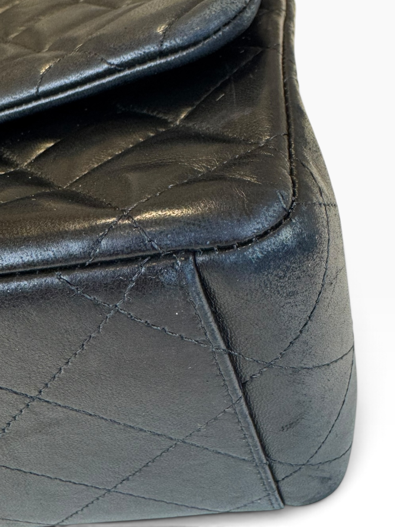 Borsa Chanel Maxi Jumbo Timeless in Pelle Nera - immagine 7