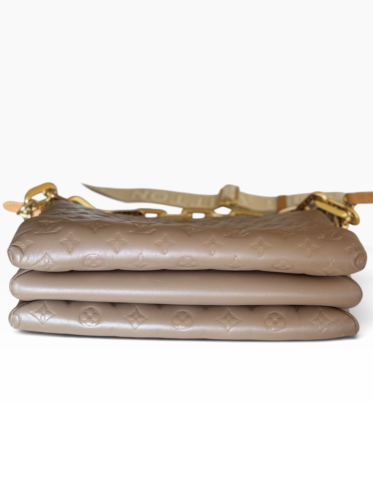 Borsa Coussin Louis Vuitton in Pelle Tortora - immagine 12