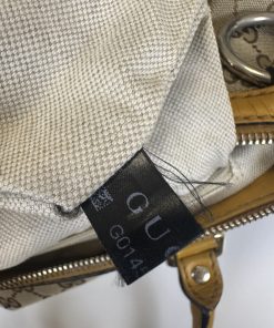 Borsa Gucci Sukey 2-Way Shoulder Bag in Tela Beige e Pelle Gialla - immagine 11
