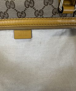 Borsa Gucci Sukey 2-Way Shoulder Bag in Tela Beige e Pelle Gialla - immagine 24