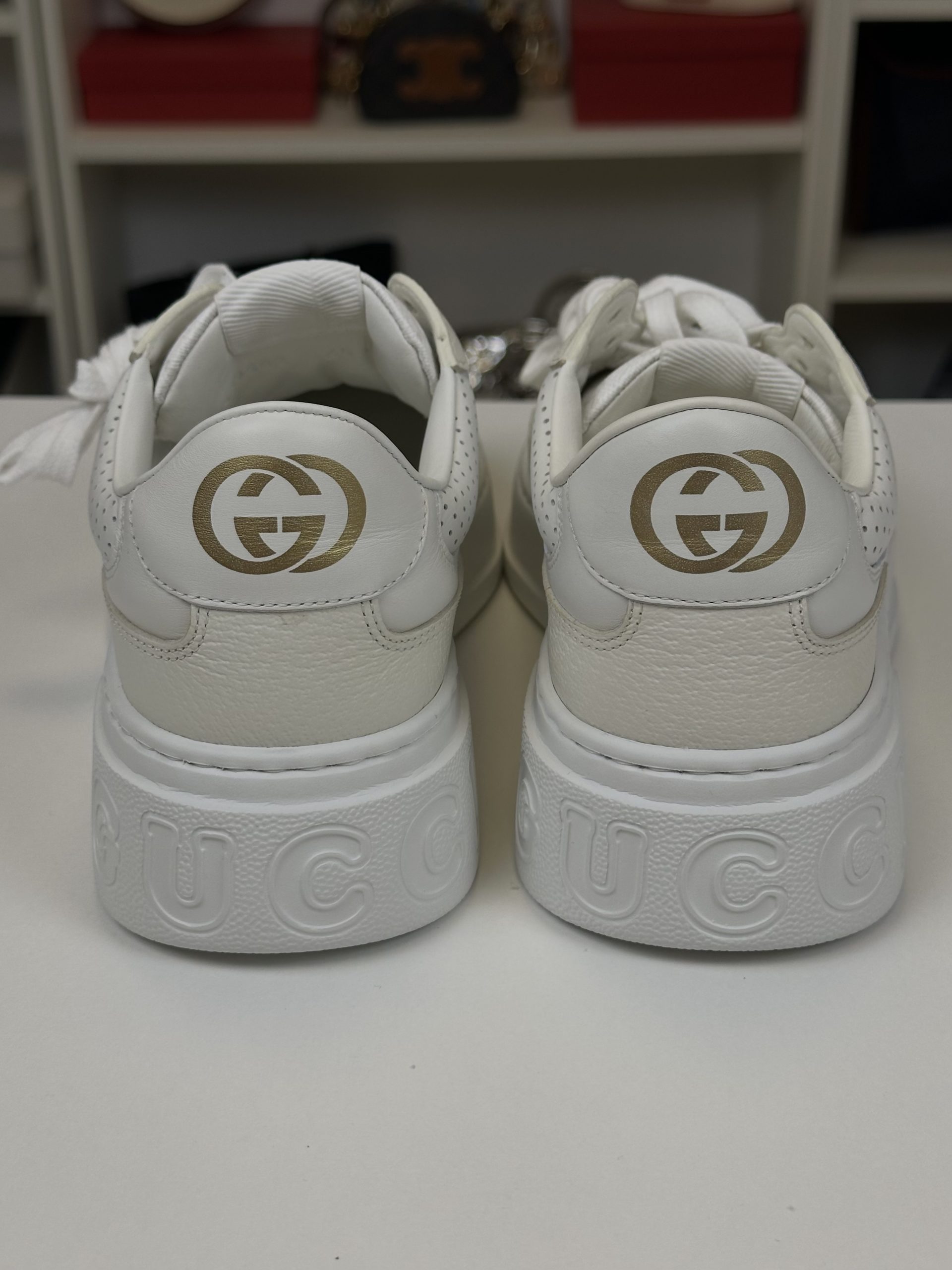 Sneakers Gucci GG in Tessuto GG Supreme Bianche - immagine 8