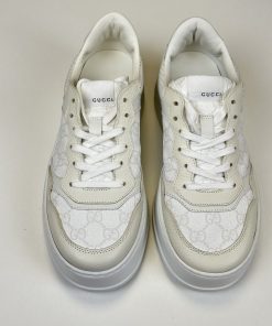 Sneakers Gucci GG in Tessuto GG Supreme Bianche - immagine 6
