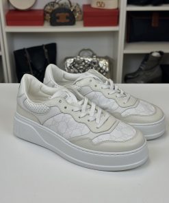 Sneakers Gucci GG in Tessuto GG Supreme Bianche