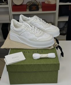Sneakers Gucci GG in Tessuto GG Supreme Bianche - immagine 9