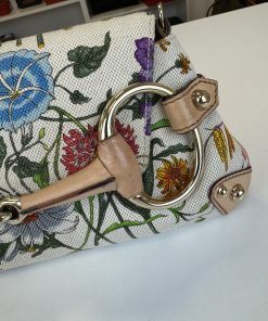 Borsa Gucci Horsebit Chain Stampa Flora - immagine 9