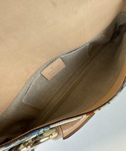 Borsa Gucci Horsebit Chain Stampa Flora - immagine 7
