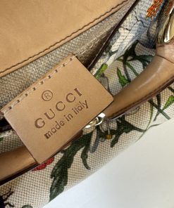 Borsa Gucci Horsebit Chain Stampa Flora - immagine 5