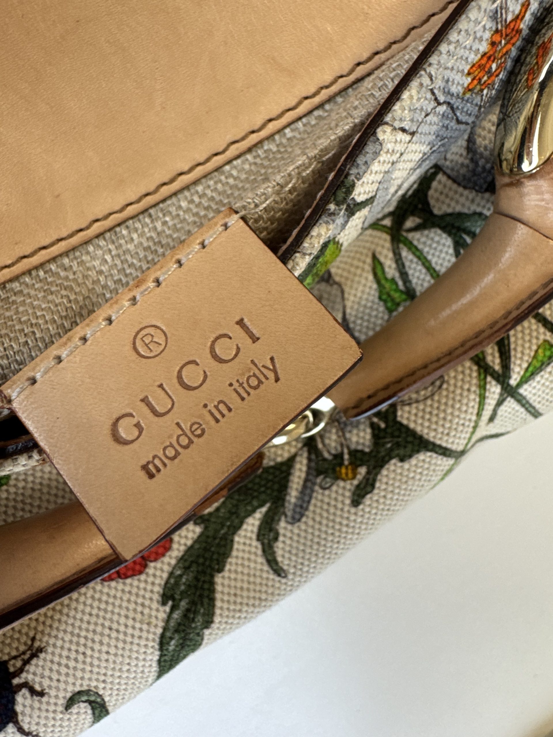 Borsa Gucci Horsebit Chain Stampa Flora - immagine 5