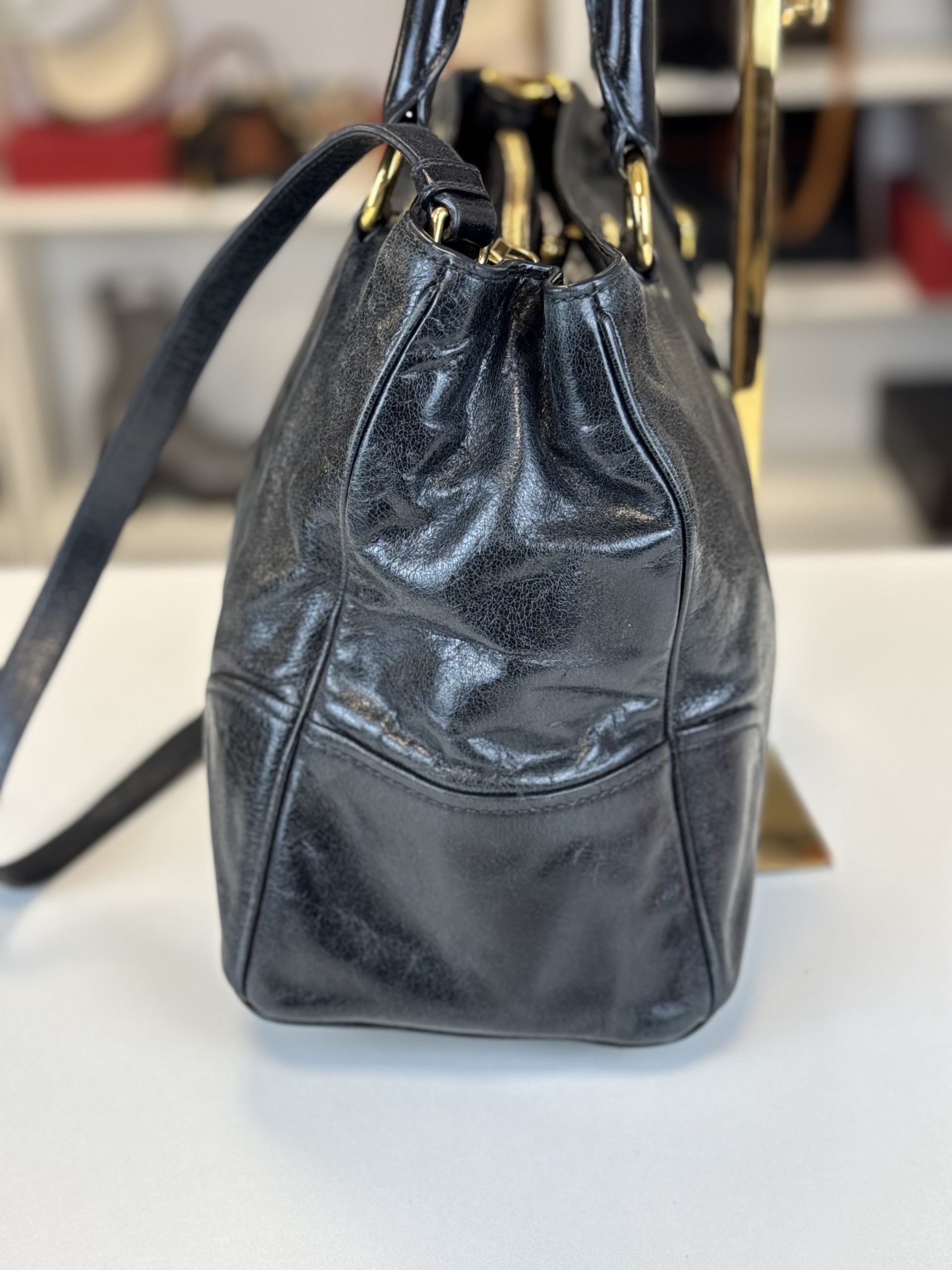 Borsa Prada in Pelle Shine Nera - immagine 18