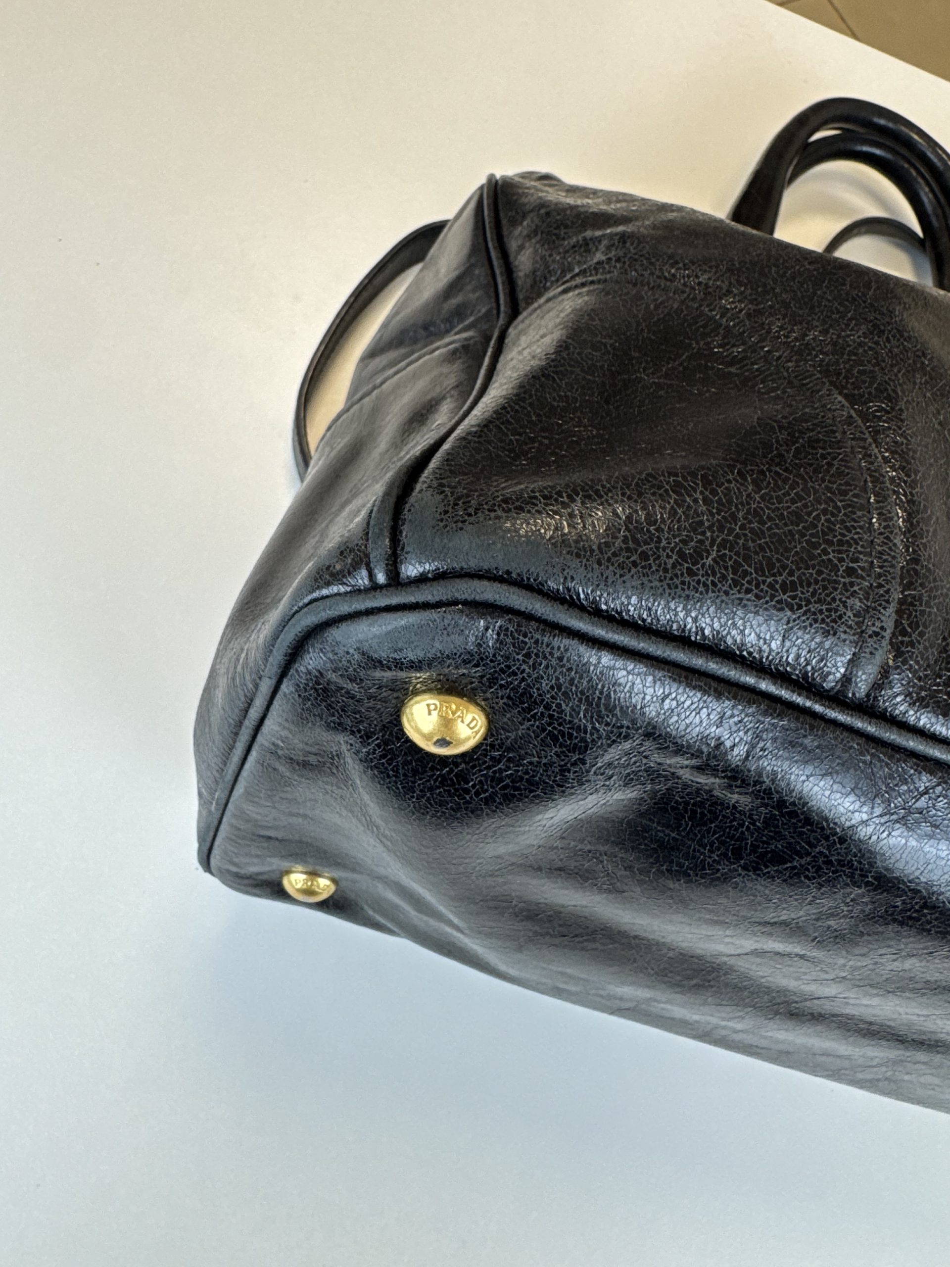 Borsa Prada in Pelle Shine Nera - immagine 15