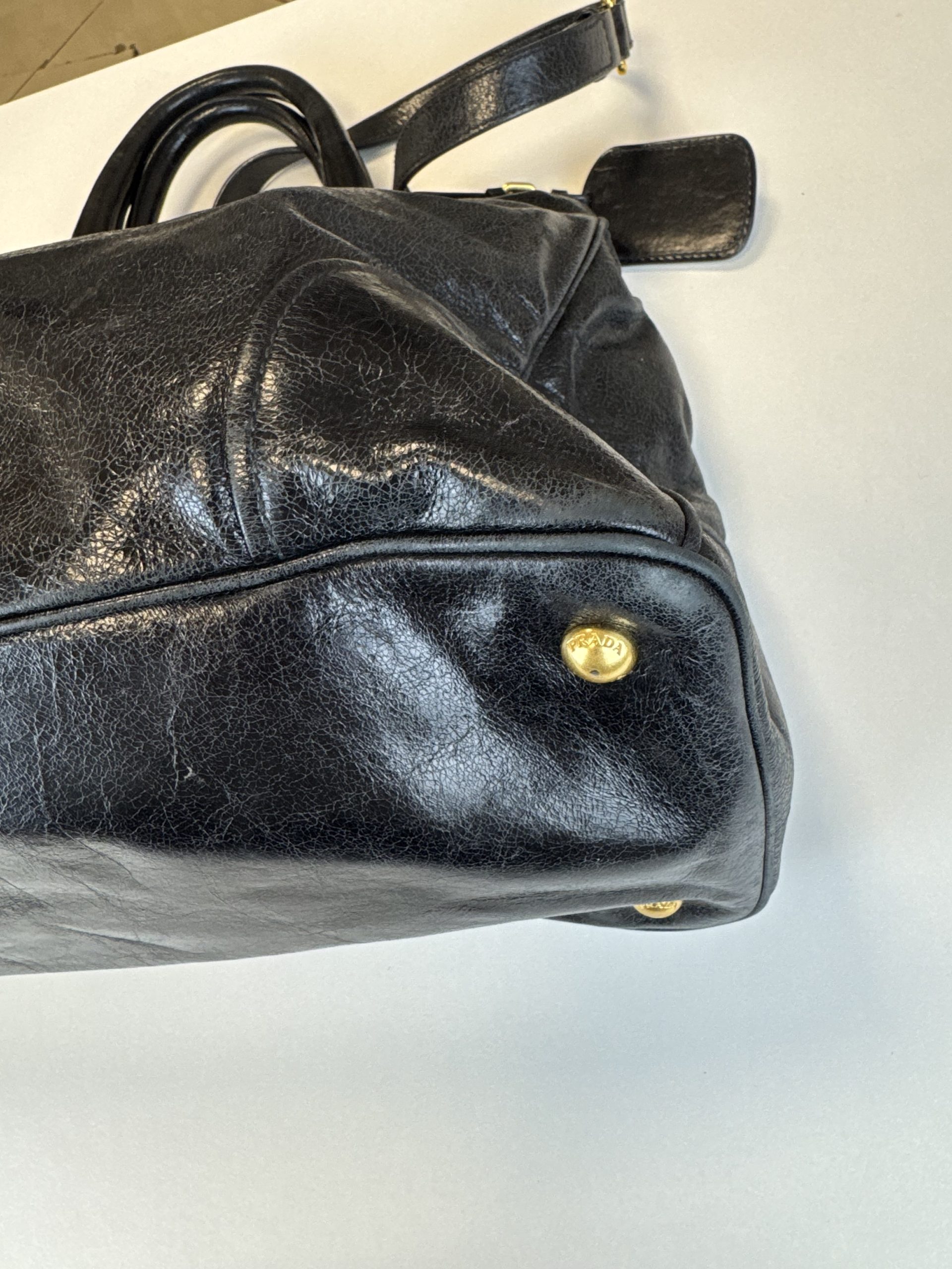 Borsa Prada in Pelle Shine Nera - immagine 14