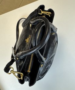 Borsa Prada in Pelle Shine Nera - immagine 11