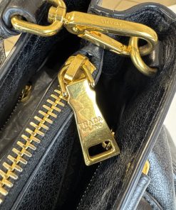 Borsa Prada in Pelle Shine Nera - immagine 10
