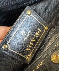 Borsa Prada in Pelle Shine Nera - immagine 6