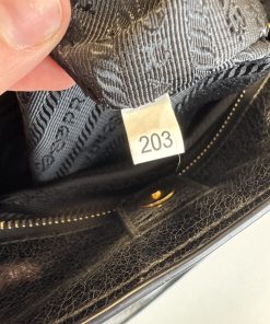 Borsa Prada in Pelle Shine Nera - immagine 5