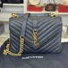 Borsa Saint Laurent Collège Medium in Pelle Nera